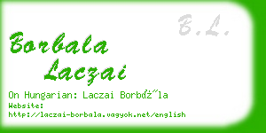 borbala laczai business card